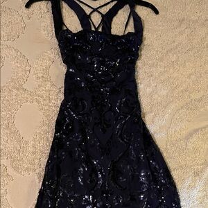 Windsor Midnight Blue Sequin Dress